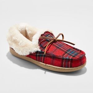 Target Red Plaid Moccasins